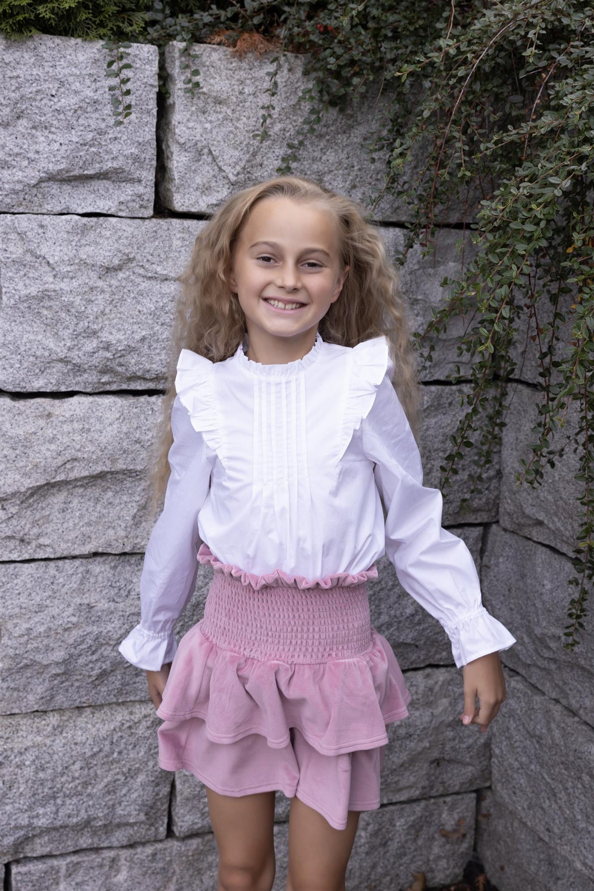 VILJE OG VE Hermine Skjørt,Velour Soft Pink