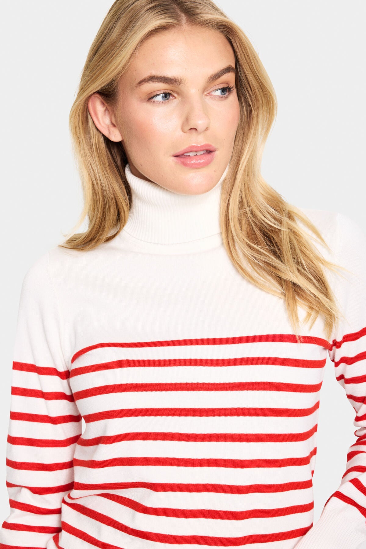 SAINT TROPEZ Mila striped rollneck pullover