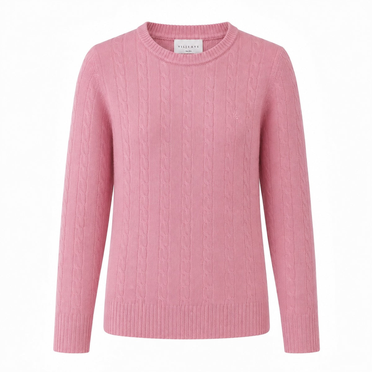 VILJE OG VE Elise Strikket Genser Soft Pink