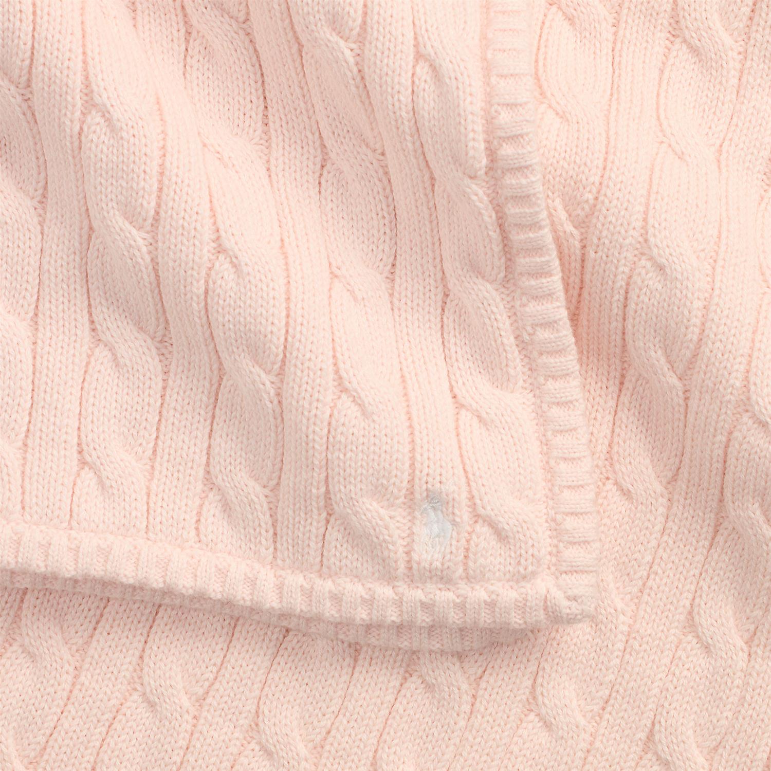 RALPH LAUREN Baby 0-24mnd. Flettta Babyteppe Lys Rosa