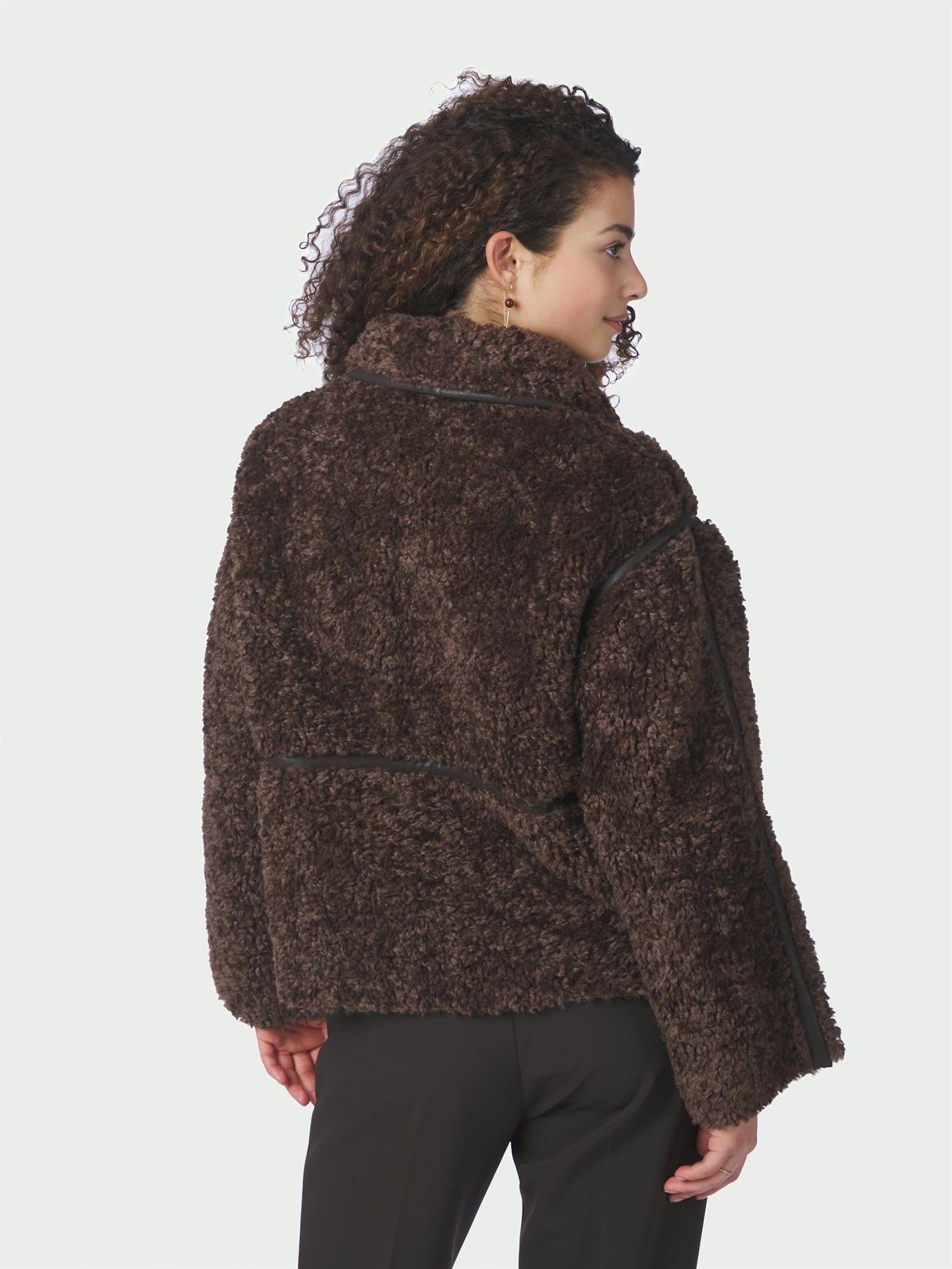 NEO NOIR Castor Faux Fur Jacket