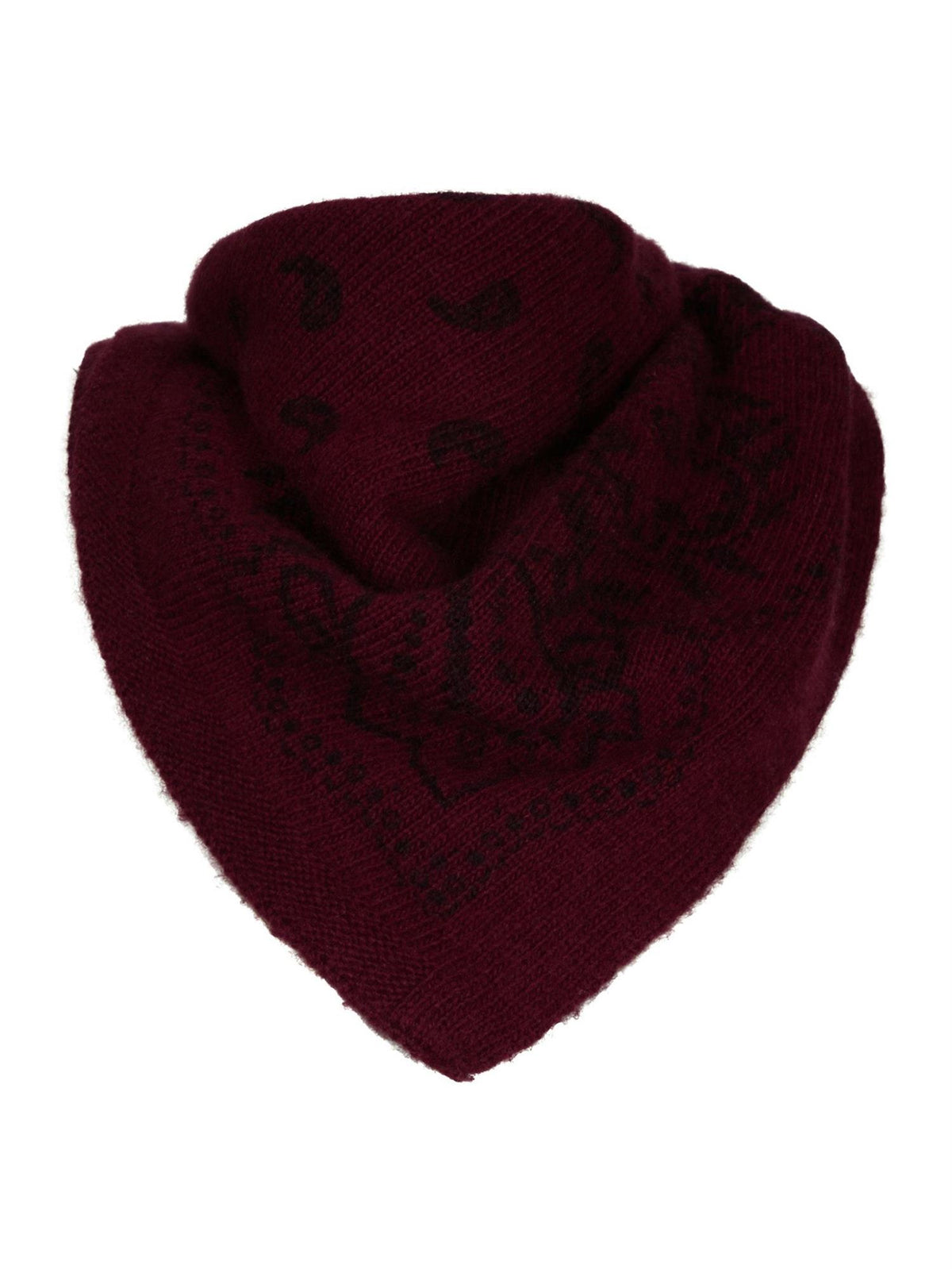NEO NOIR Adelina Paisley Knit Scarf Wine