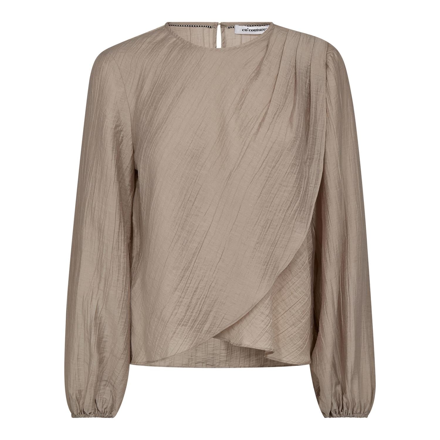 CO´ COUTURE Conny Drape Blouse Mink