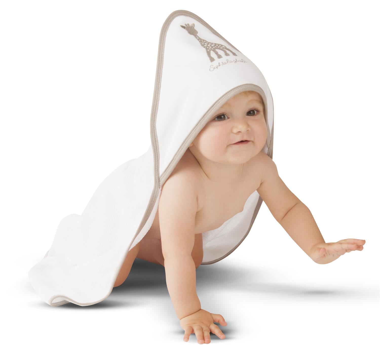 VULLI, SOPHIE LA GIRAFE Hooded bath towel,Sophie la girafe Hvit