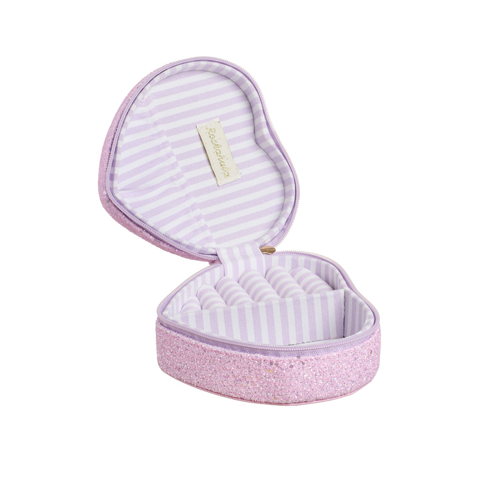 ROCKAHULA Kids Enchanted Glitter Heart Jewellery Box,Rosa
