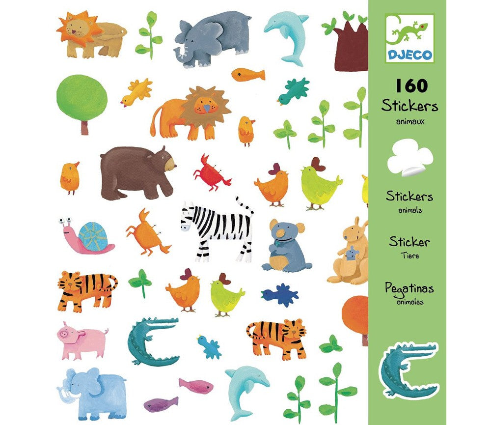 DJECO Stickers 160stk.Animals