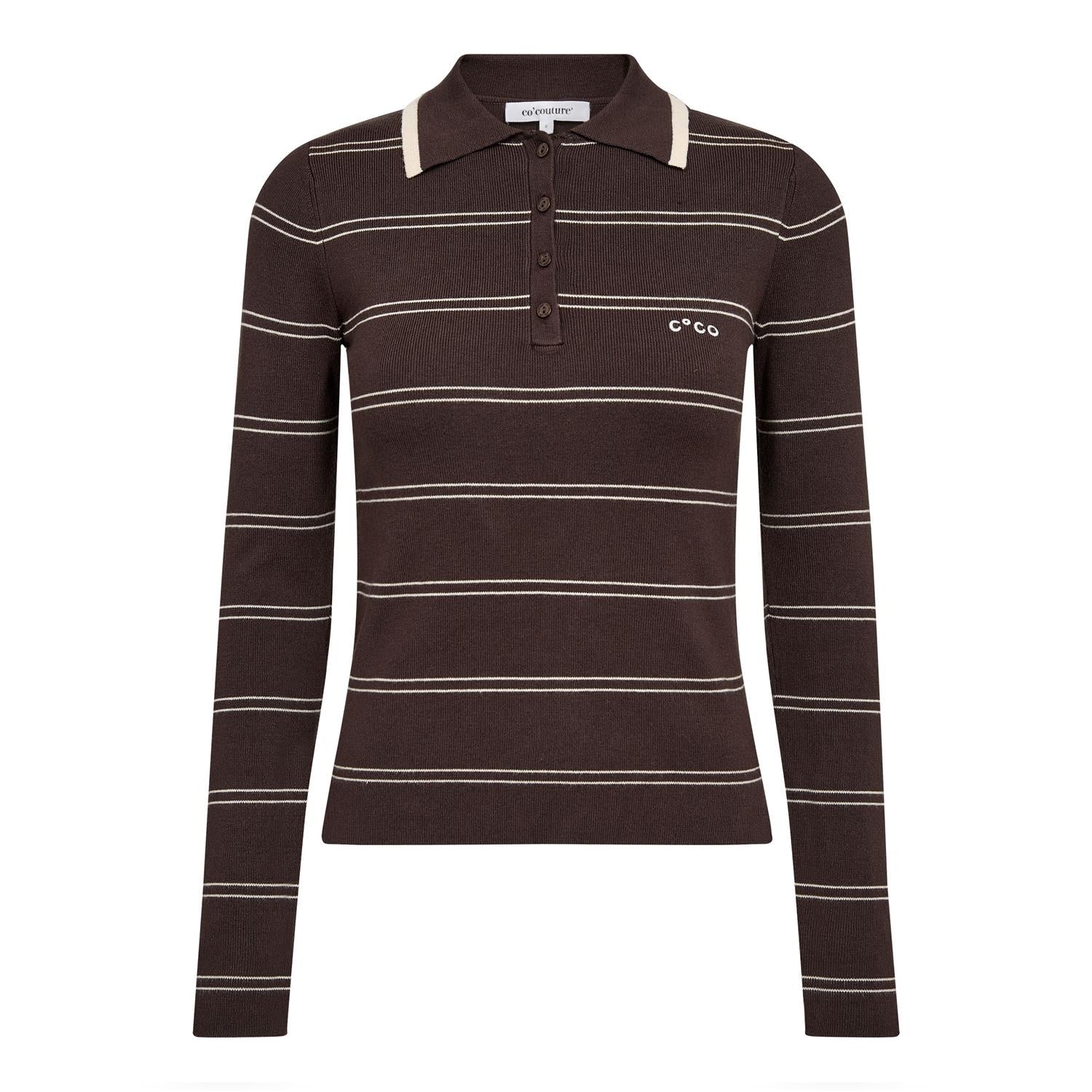 CO´ COUTURE Lue Stripe Polo Knit