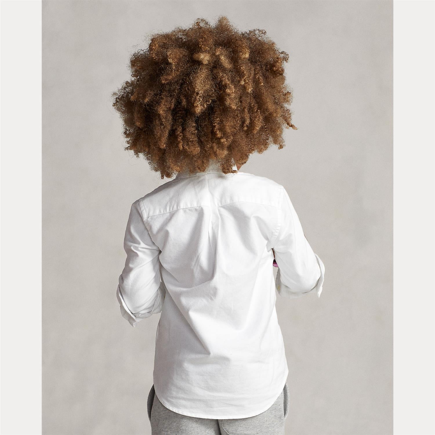 RALPH LAUREN 2-7År LS BD-Tops Shirt Hvit