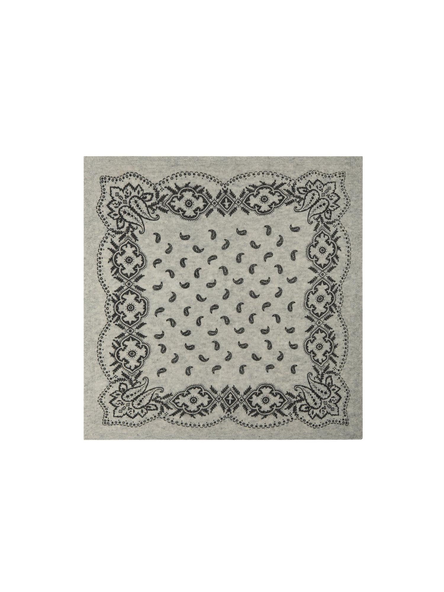 NEO NOIR Adelina Paisley Knit Scarf Grey