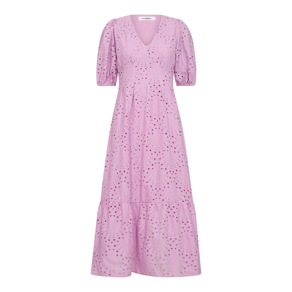 CO´ COUTURE Naya Anglaise Pleat Dress Orchid