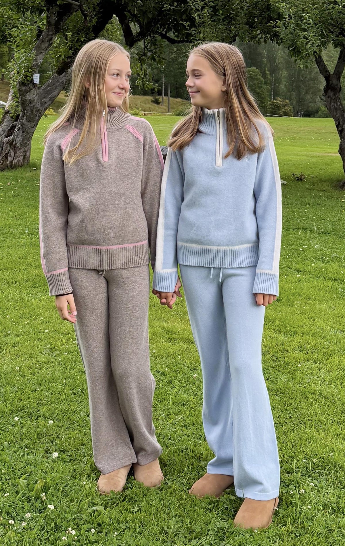 VILJE OG VE Esther 1/2 Zip Genser Lyseblå