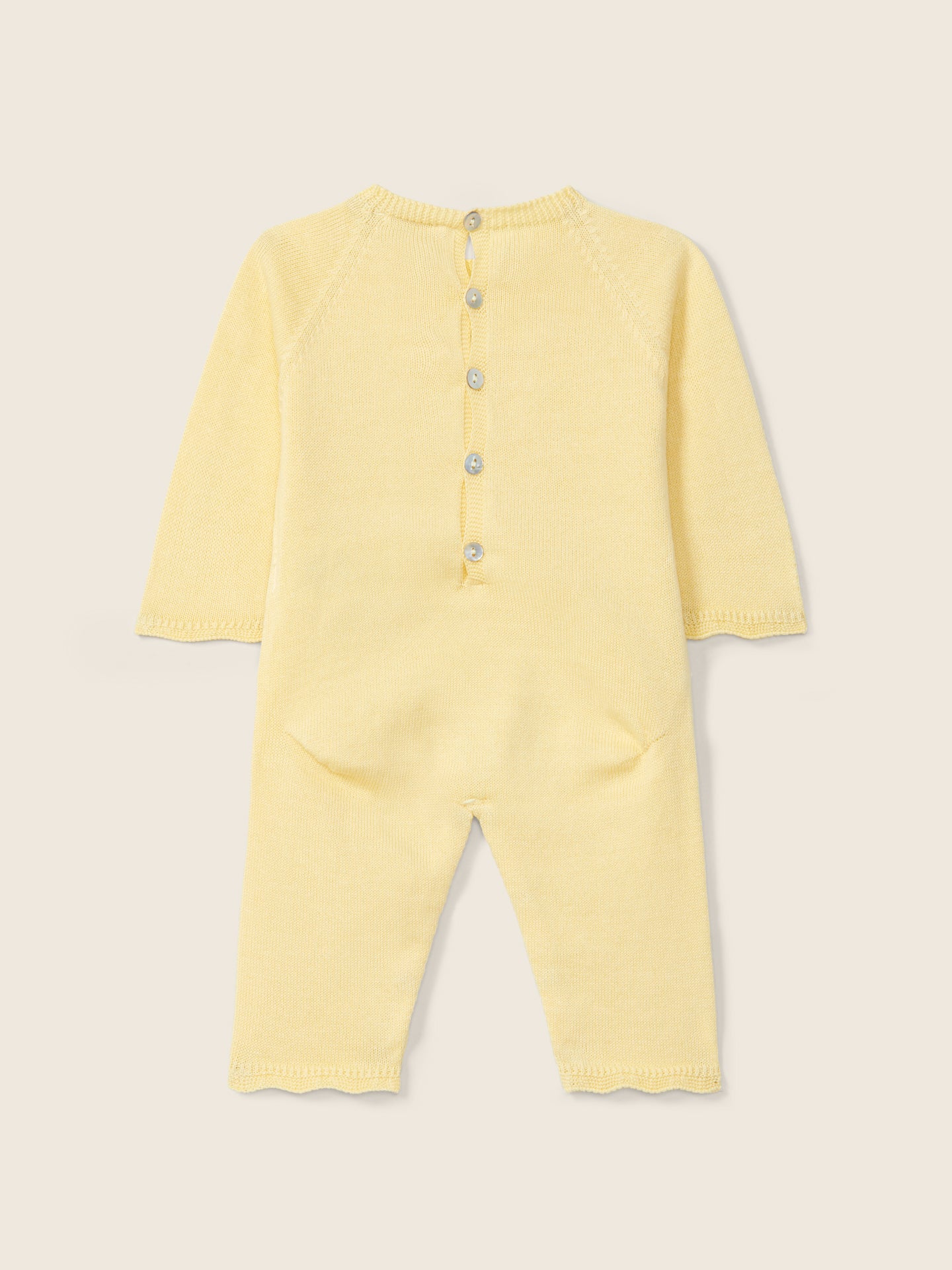 WEDOBLE Strikket Babydress Lysegul - Farmor Ingvarda