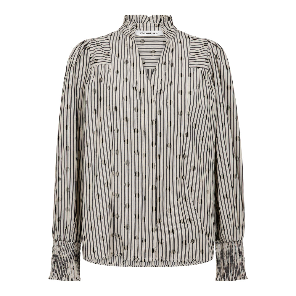 CO´ COUTURE Trixie Dot V-Shirt Grå