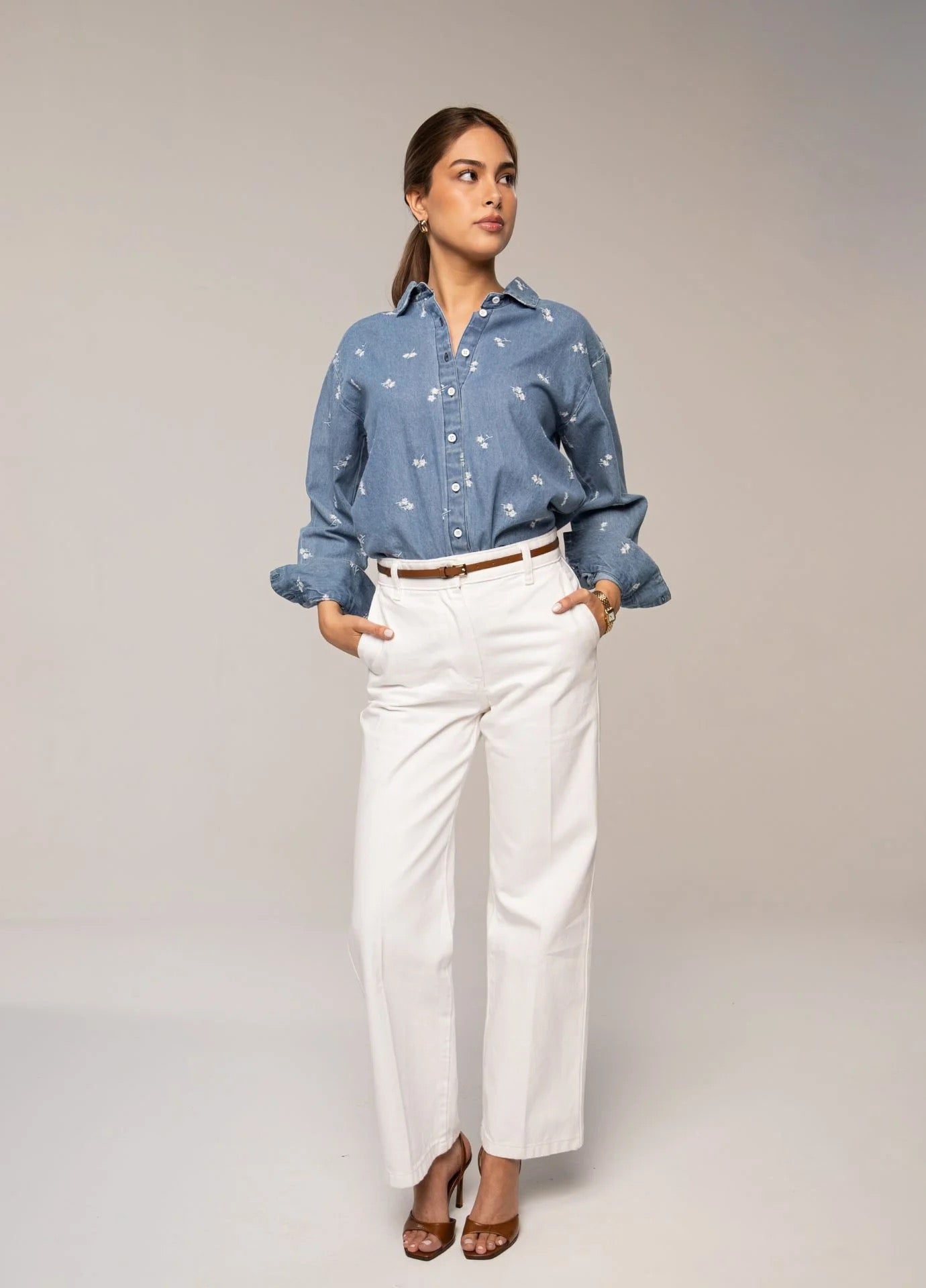 MISSMAYA Ava Shirt Denim (PRESALE)