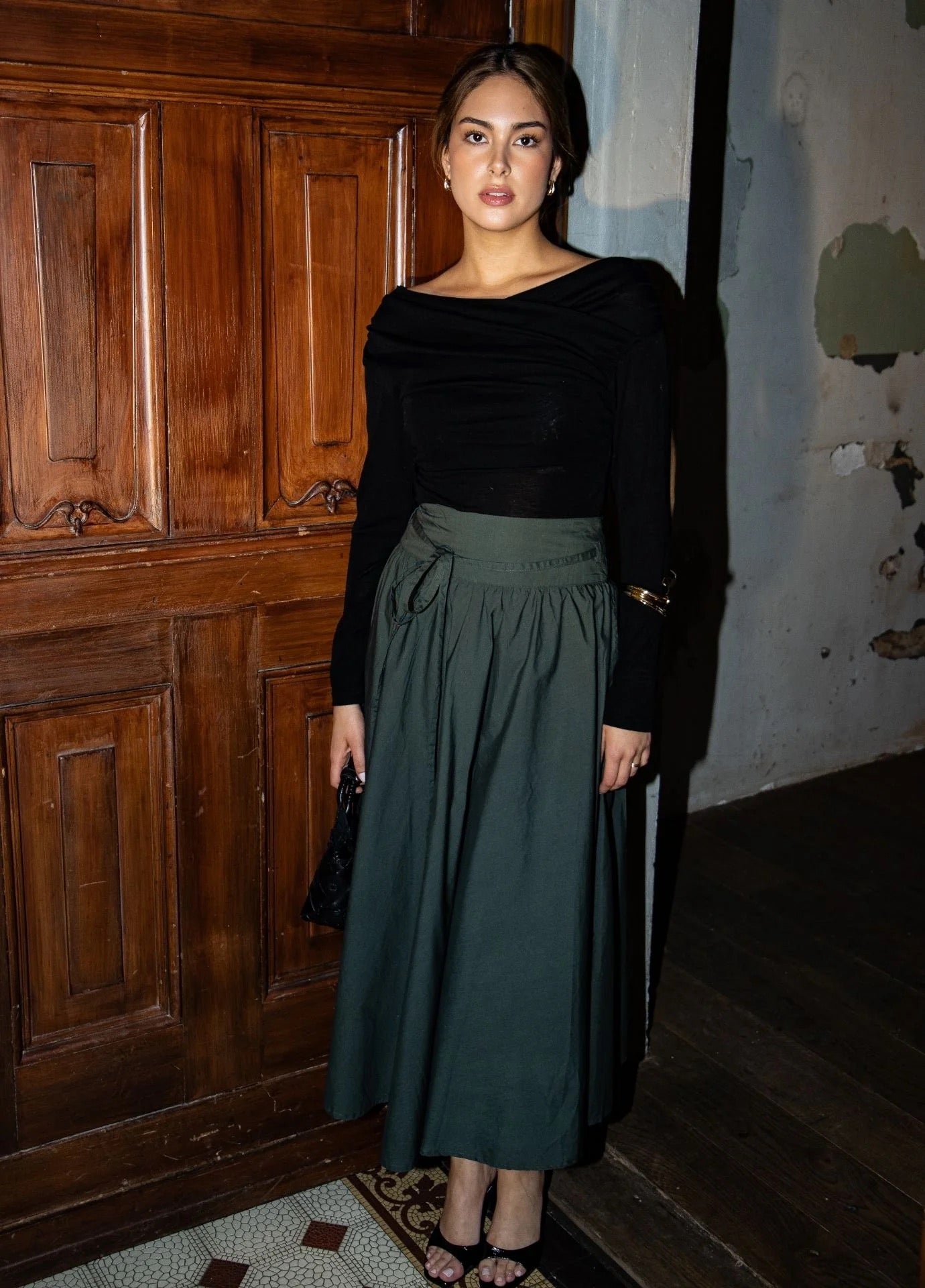 MISSMAYA Astrid Skirt Moss Green