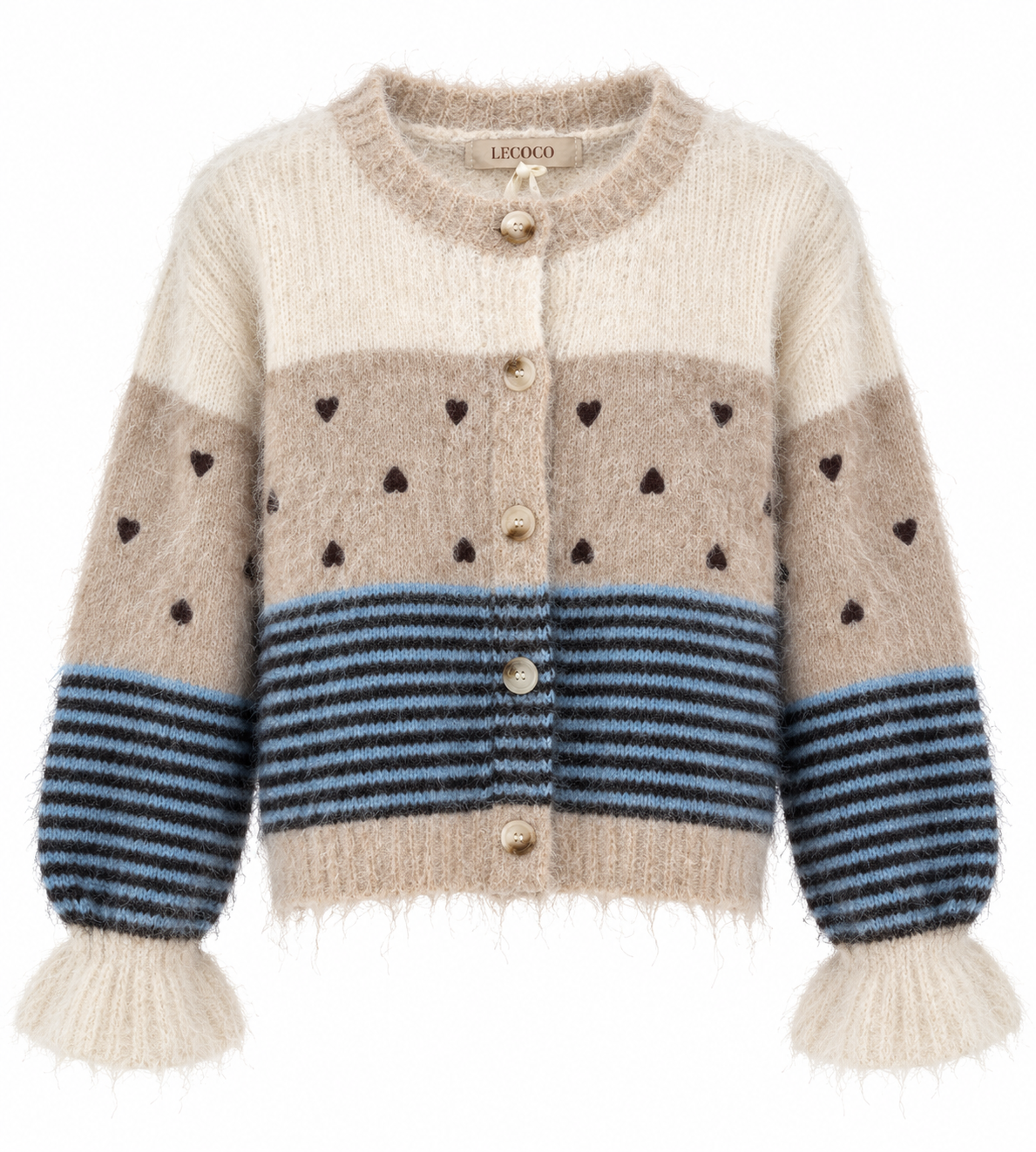 LECOCO Safira Cardigan Beige