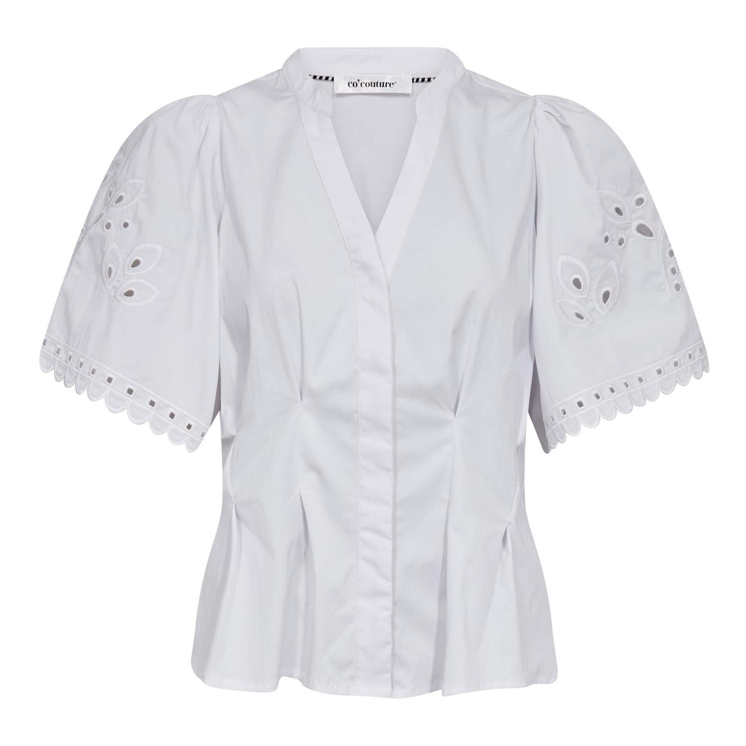 CO´ COUTURE Poppy Emb V-Shirt - Farmor Ingvarda