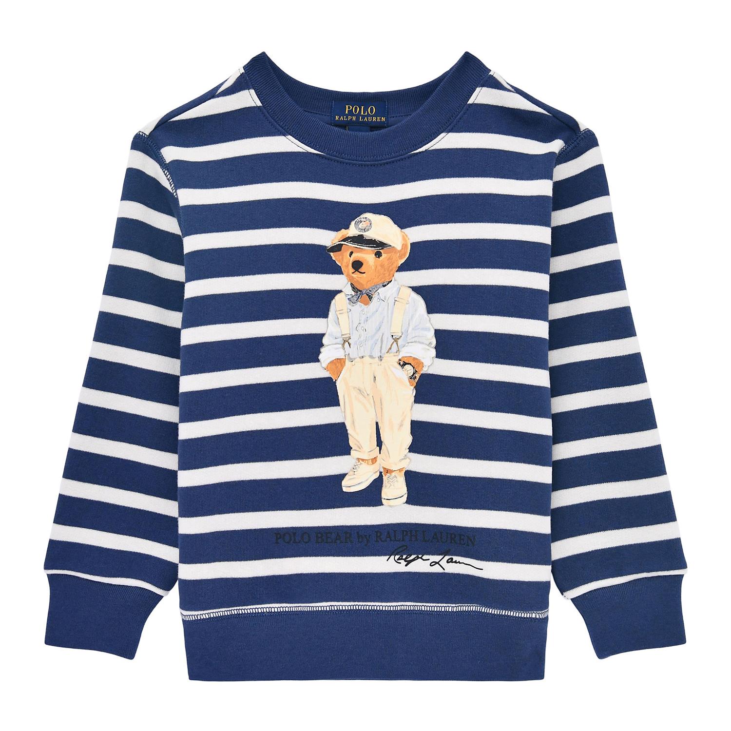 RALPH LAUREN 2-7År Sweatshirt PO CN-KNIT Striper