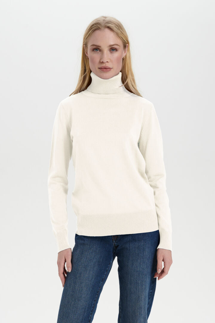 SAINT TROPEZ Mila rollneck pullover Ice