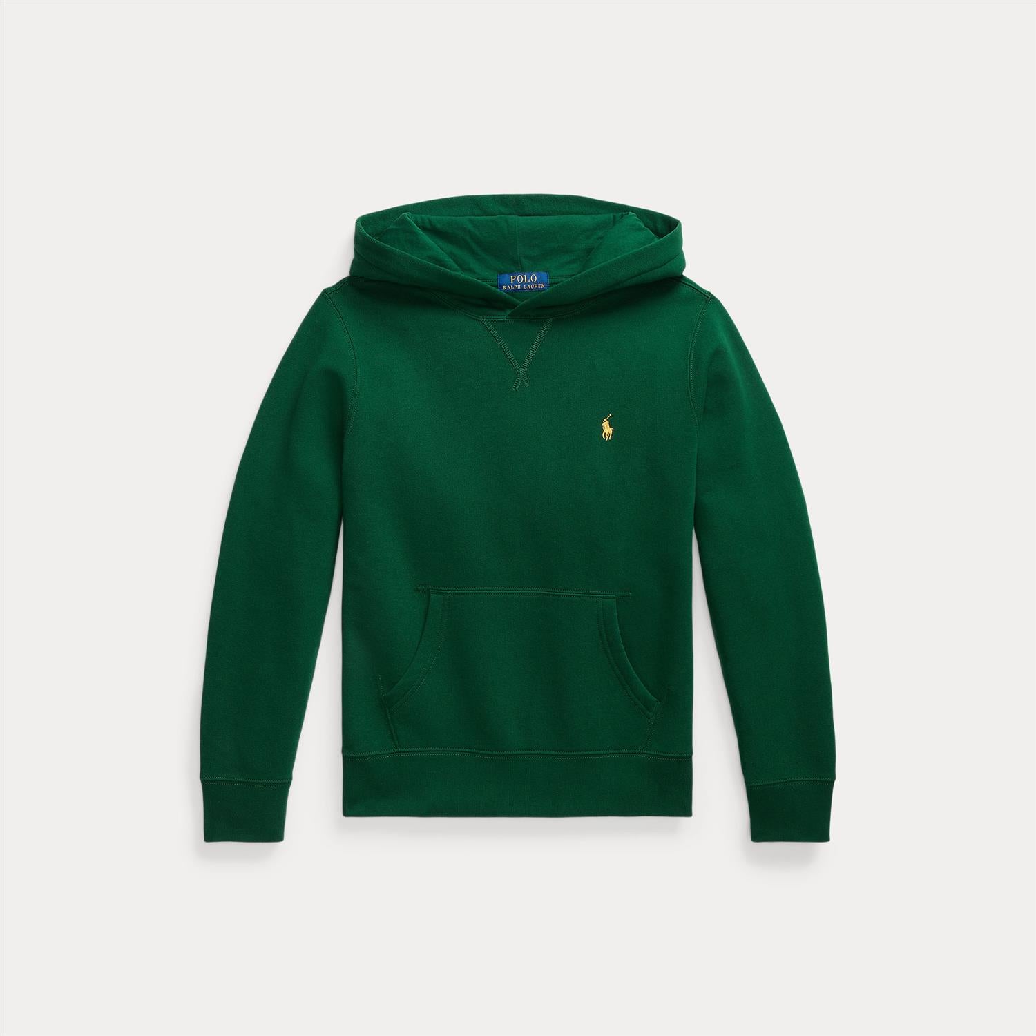 RALPH LAUREN 8-16År LS Polo Hood Tops,Teens Mørkegrønn