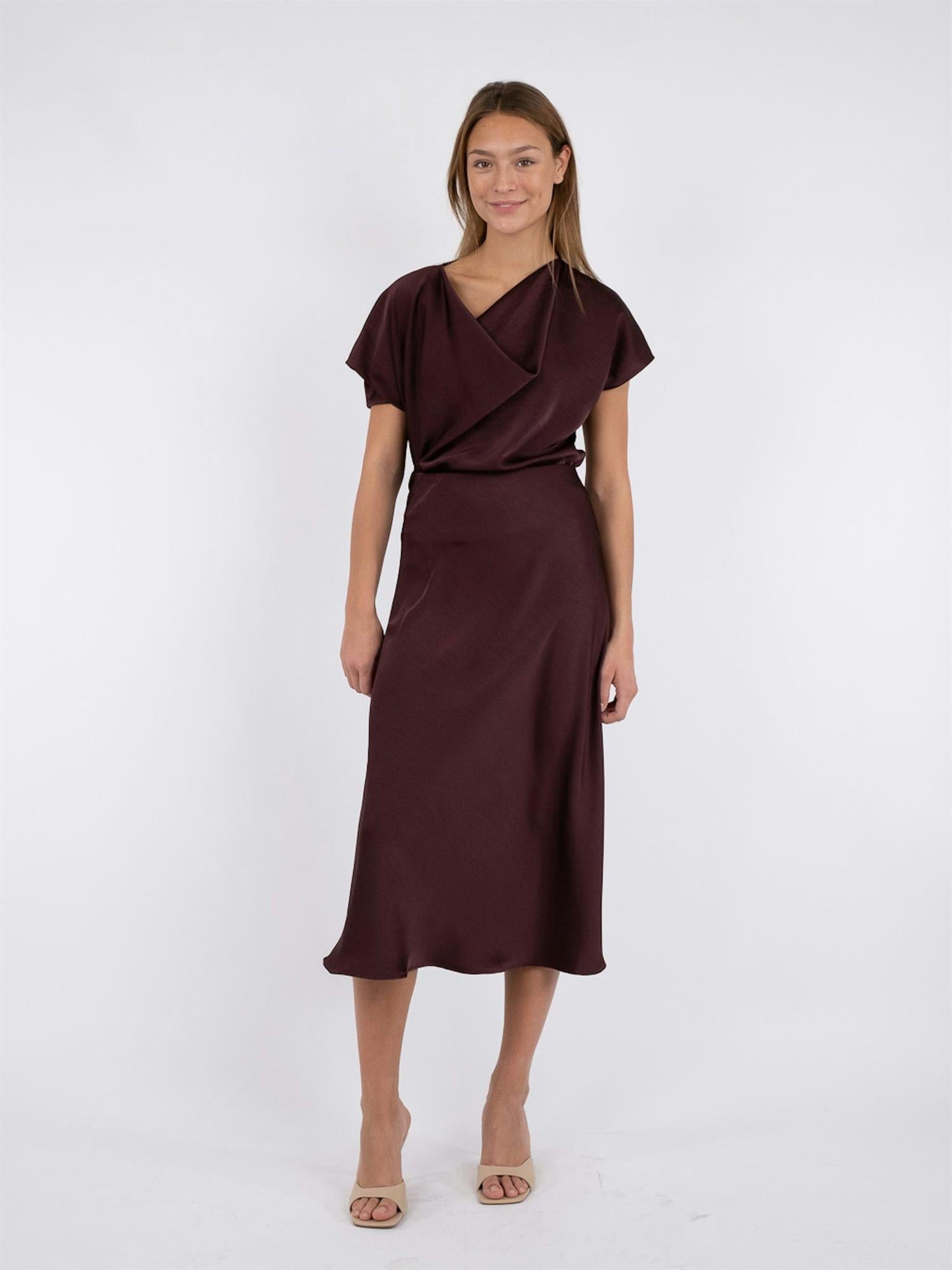 NEO NOIR Bovary Skirt Burgundy Burgunder