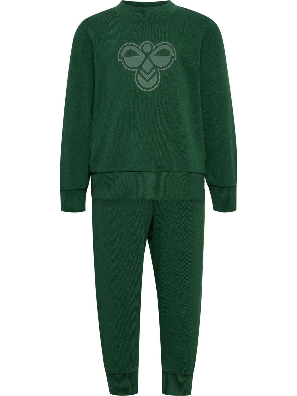 HUMMEL 0-4ÅR Jersey Crewsuit Bee Mørkegrønn