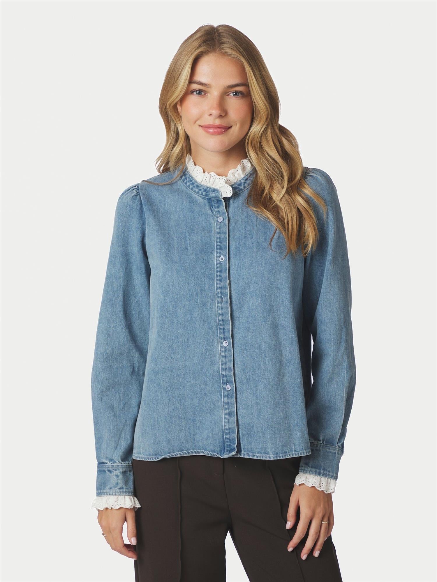 NEO NOIR Imara Denim Shirt