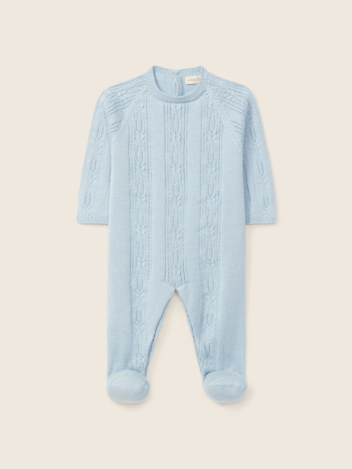 WEDOBLE Strikket Babydress Lyseblå - Farmor Ingvarda