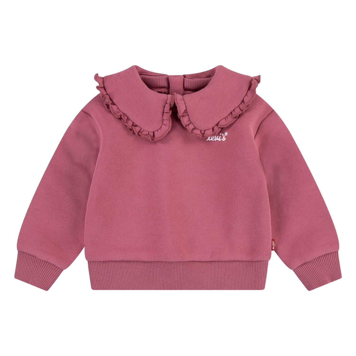 LEVIS 0-3ÅR Ruffle collared crew Mørk Rosa