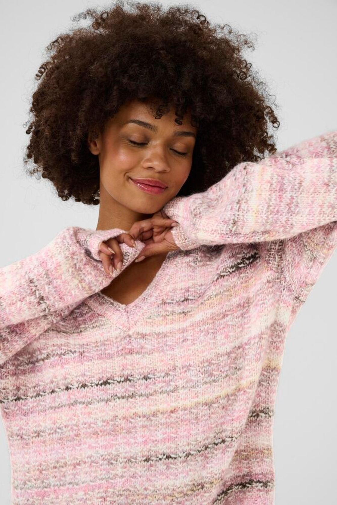 CULTURE Marble Pullover Pink Mix