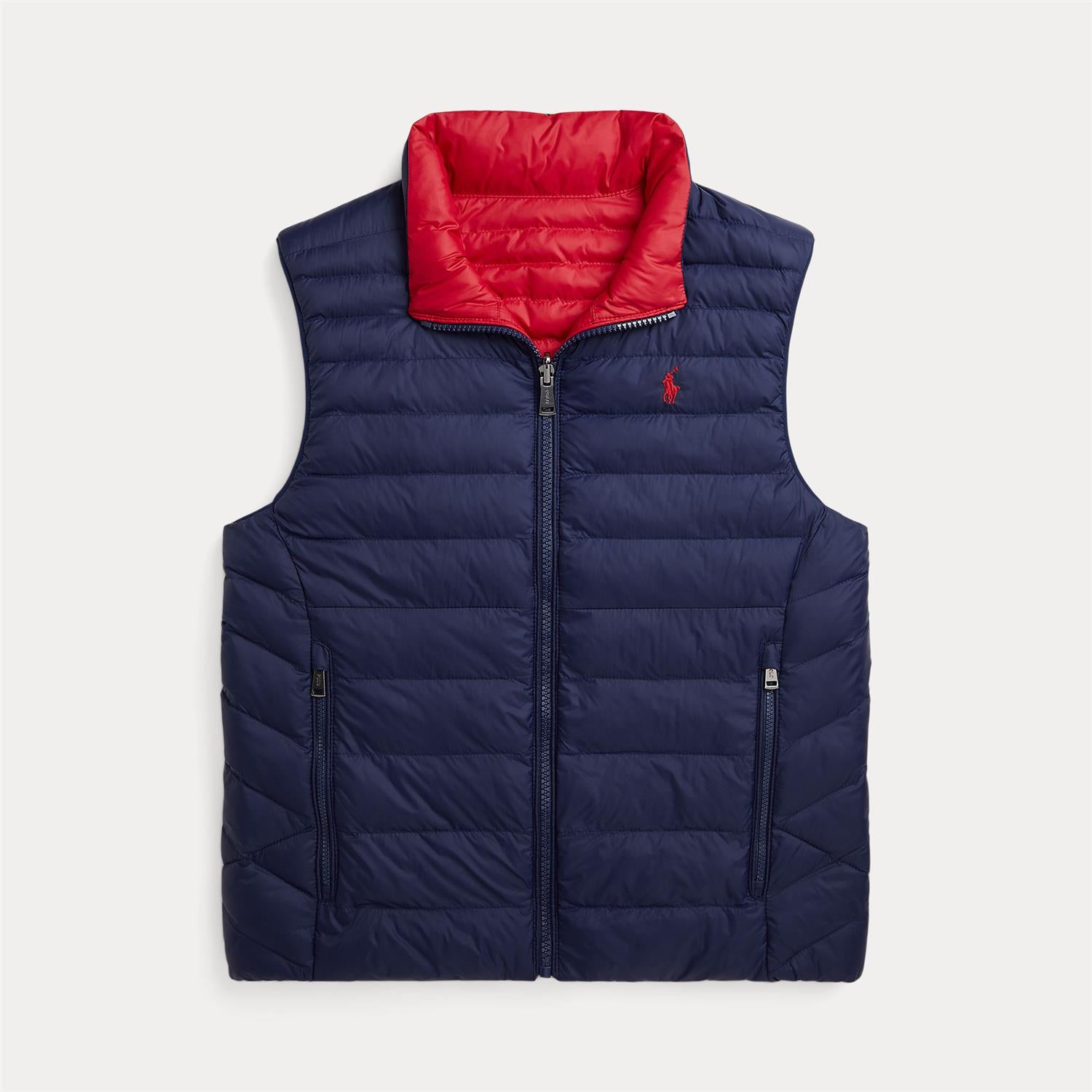 RALPH LAUREN 8-16År Reversible Terra Outerwear Vest,Teens Mørkeblå/Rød