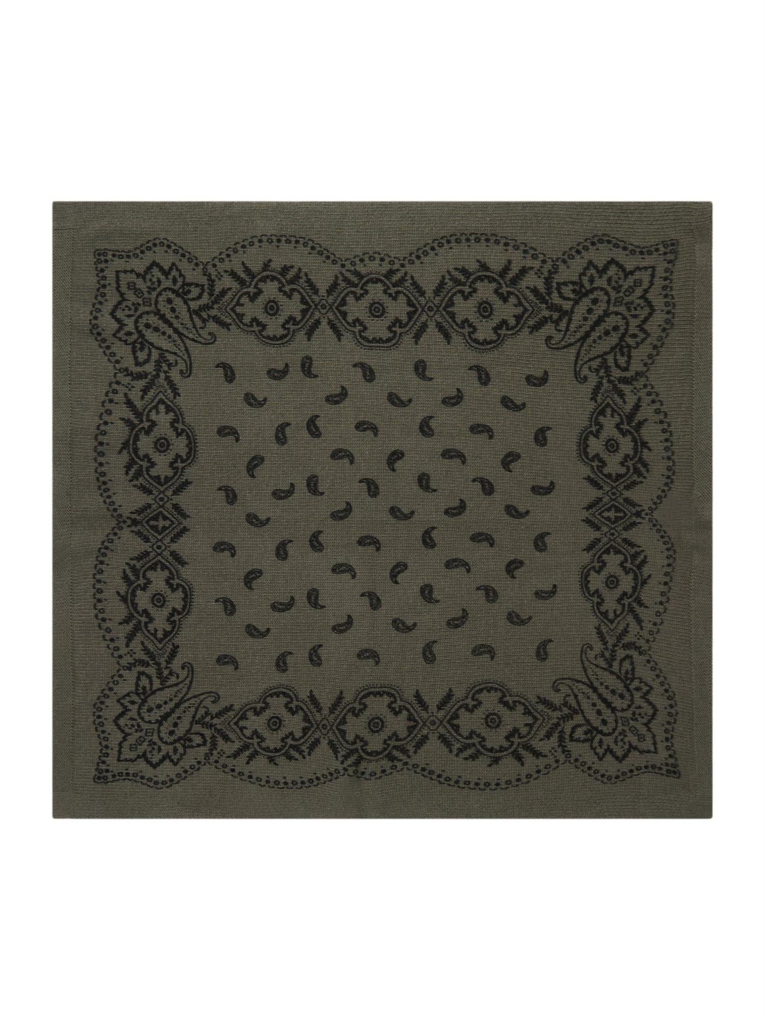 NEO NOIR Adelina Paisley Knit Scarf Army