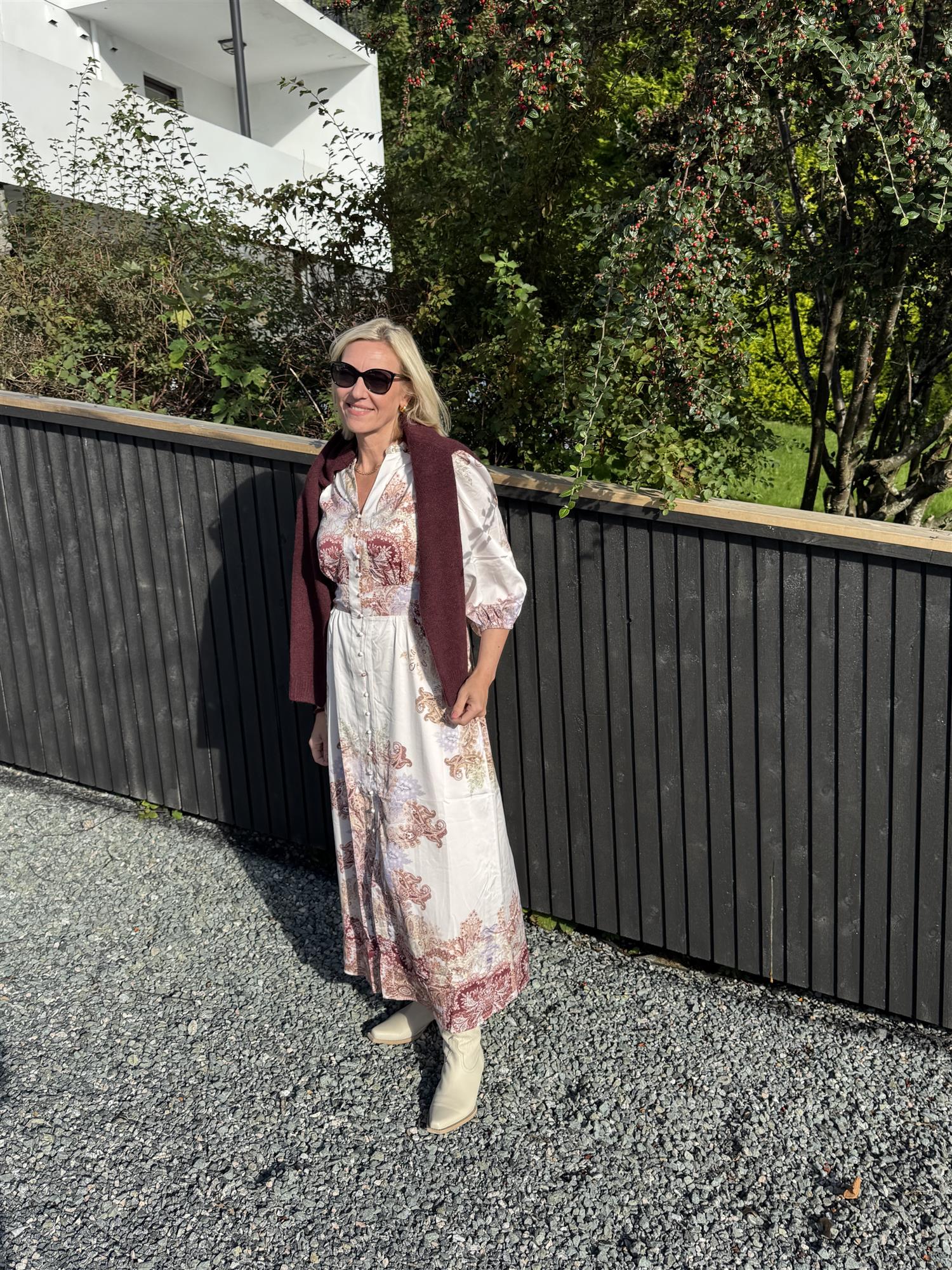 NEO NOIR Stellar Artist Paisley Dress Ivory