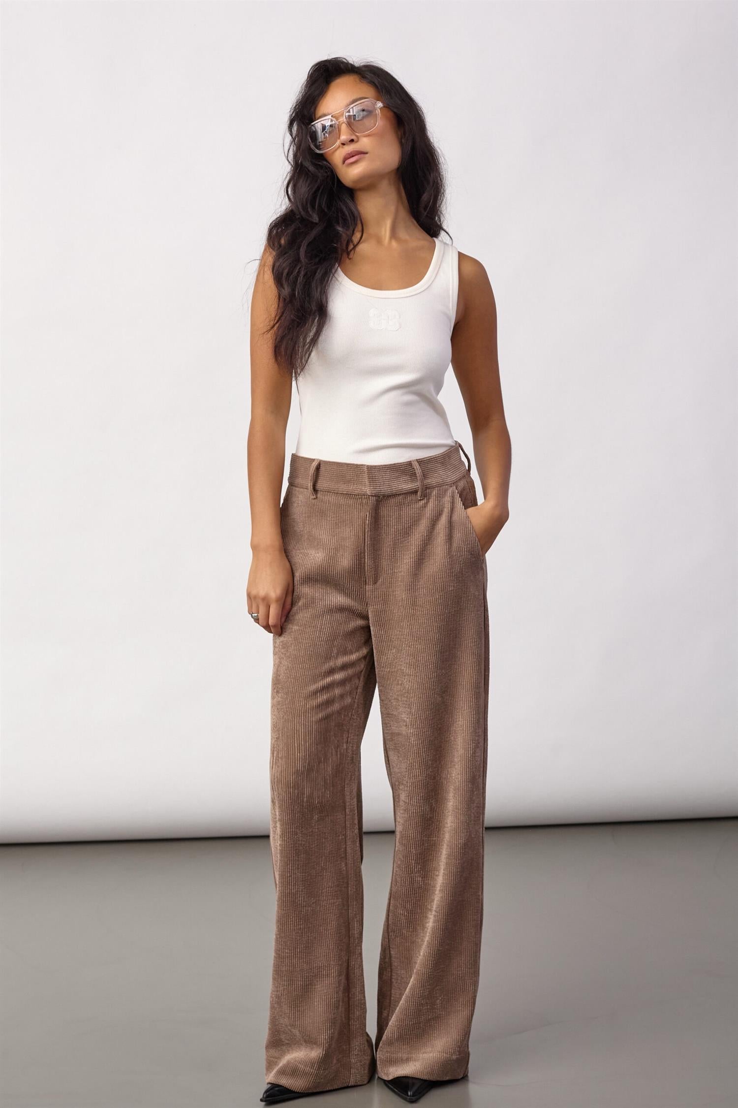 CO´ COUTURE Daisy Cord Pant Walnut