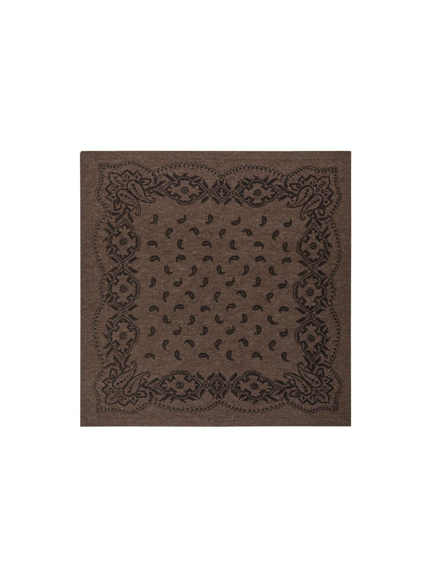 NEO NOIR Adelina Paisley Knit Scarf Brown