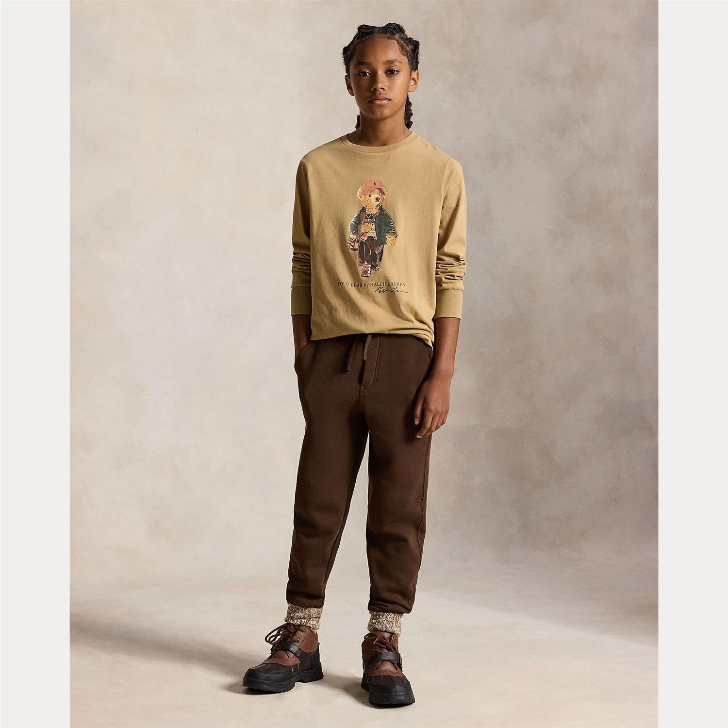 RALPH LAUREN 8-16År Polo Bear Longsleeve Camel