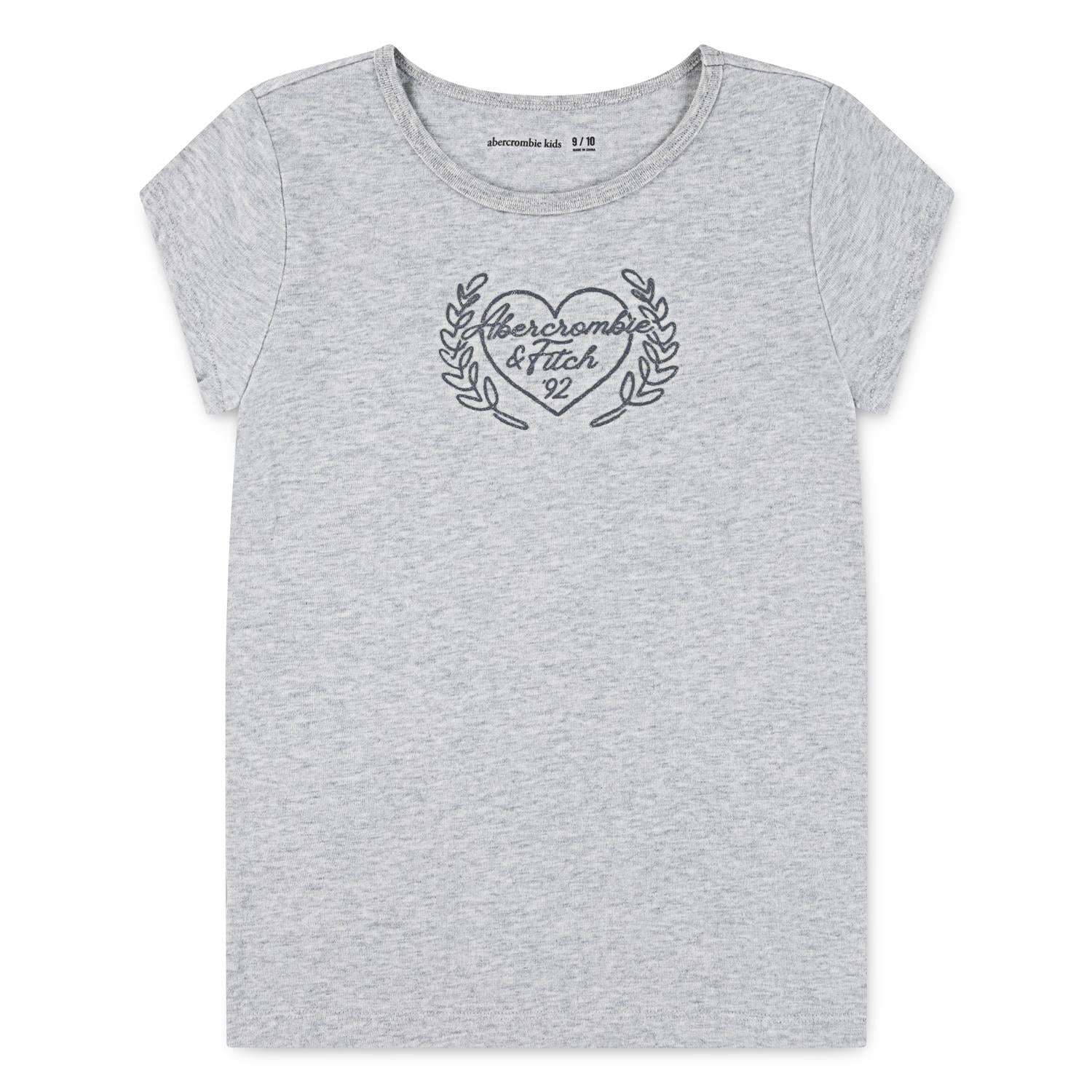 ABERCROMBIE & FITCH T-Skjorte m/logo Lys Grå Melert - Farmor Ingvarda