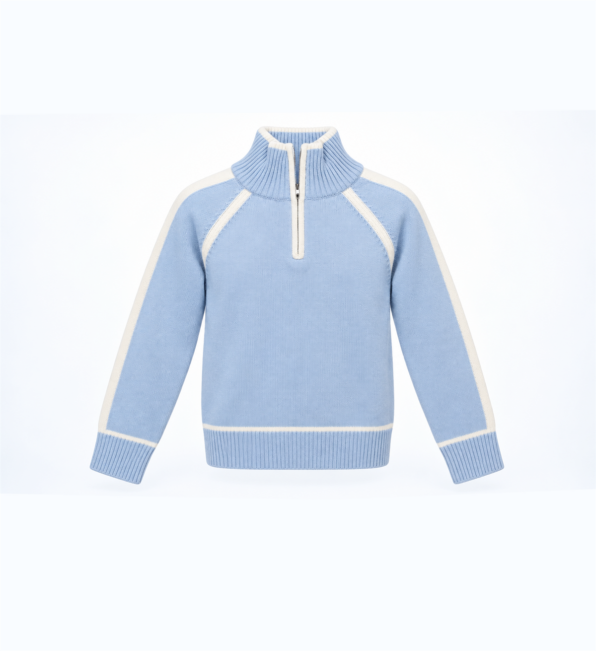 VILJE OG VE Esther 1/2 Zip Genser Lyseblå
