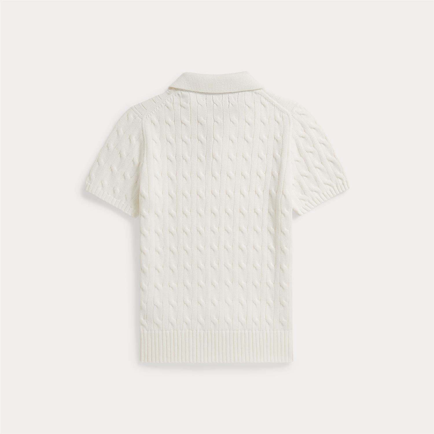 RALPH LAUREN 8-16År Strikket Pique skjorte m/fletter - Farmor Ingvarda