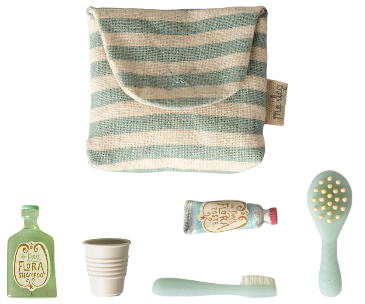 MAILEG Toothbrush set in bag,Mouse