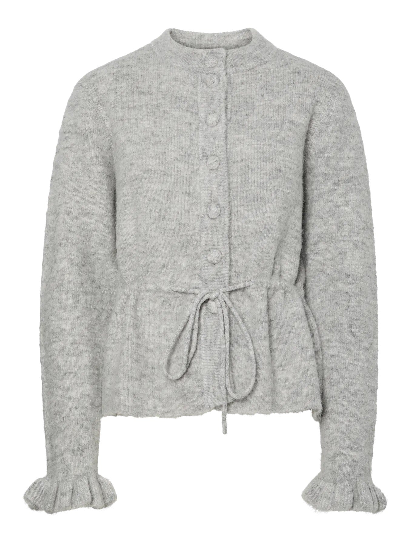 YAS Yasthellis Knit Cardigan Grey Melange