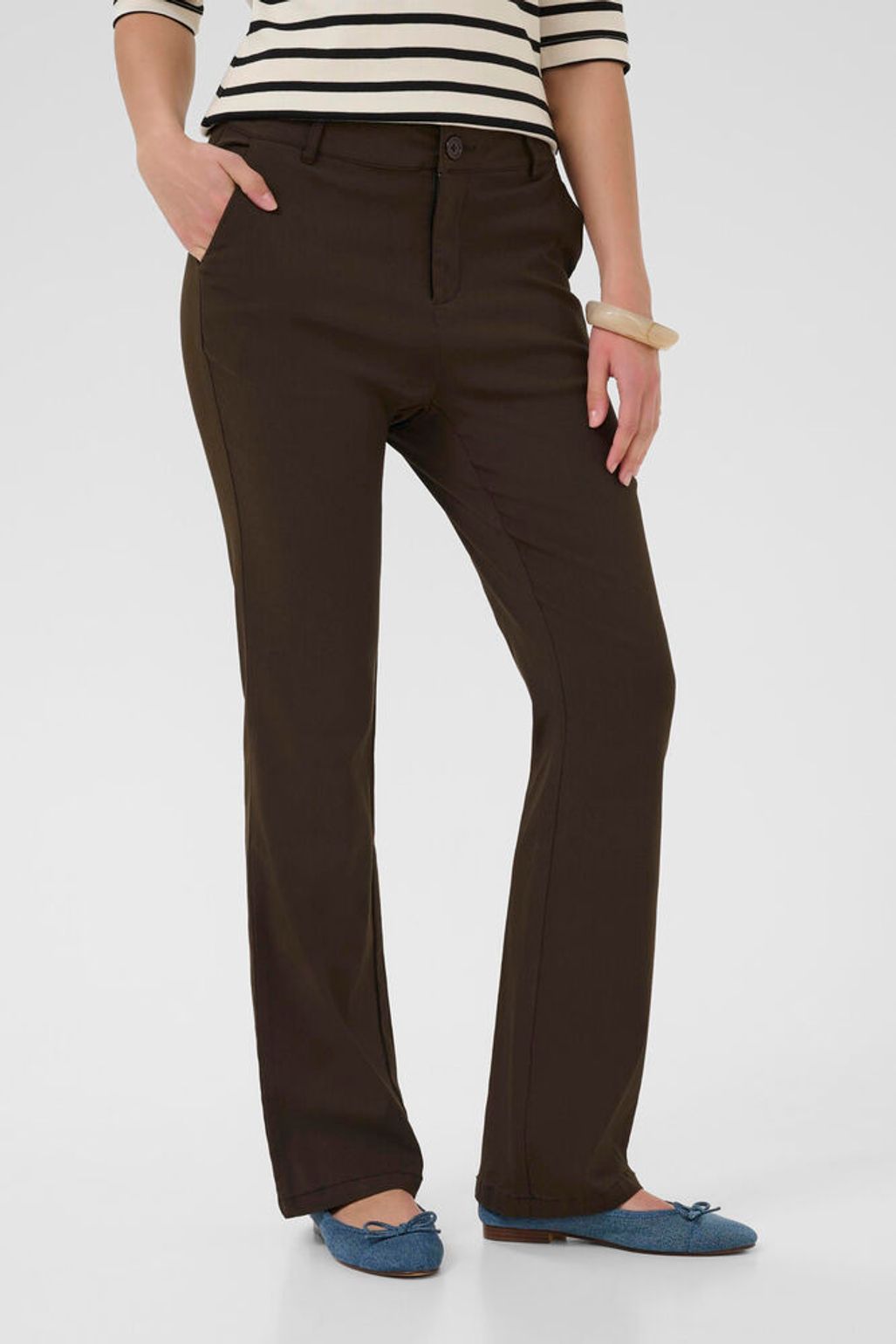 CULTURE Benghta Long Flare Pants Demitasse