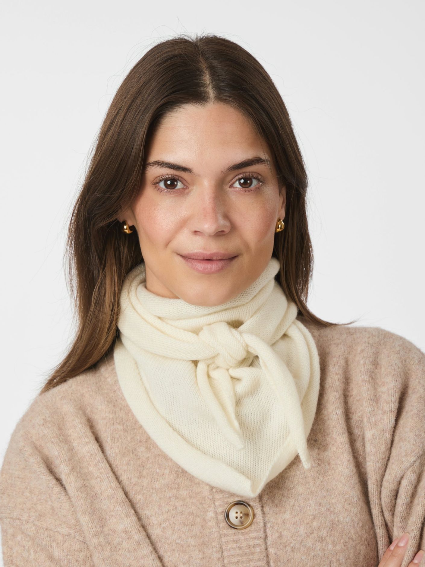 NEO NOIR Misty Medium Scarf Off White