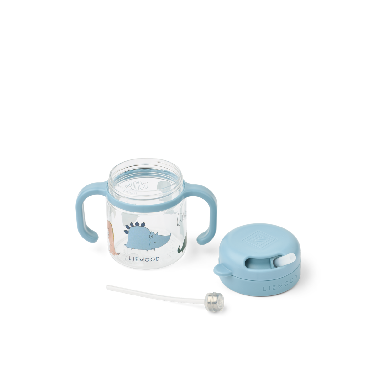 LIEWOOD Kai Tritan Straw Cup,Dino Blå