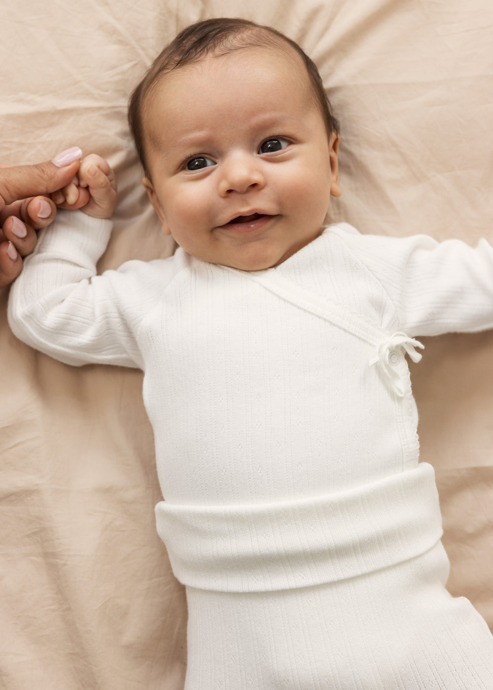 MARMAR COPENHAGEN 0-3ÅR Belita Pointelle Body,Newborn Hvit - Farmor Ingvarda