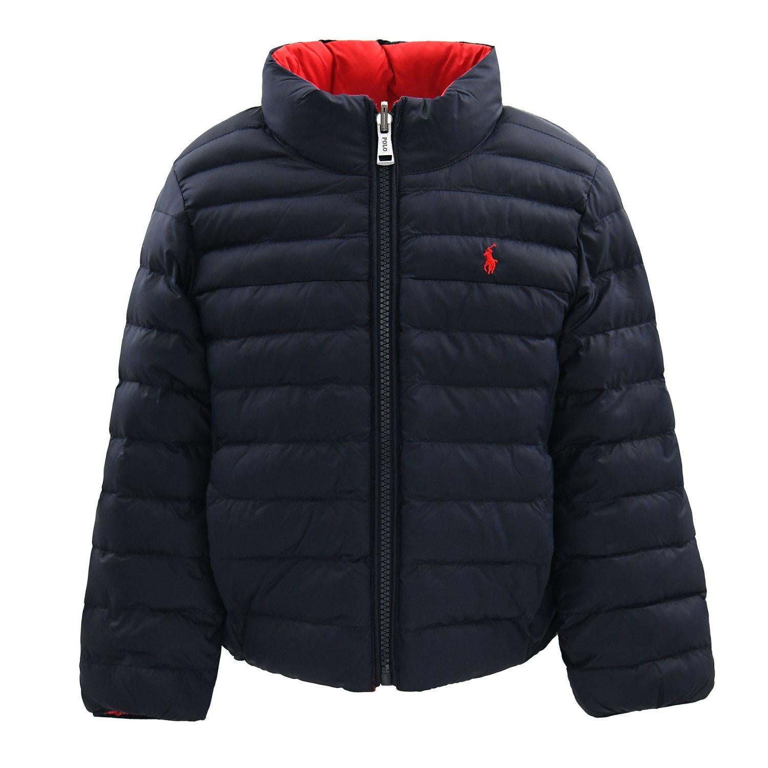 RALPH LAUREN 8-16År Reversible Terra Outerwear Bomber,Teens Mørkeblå/Rød