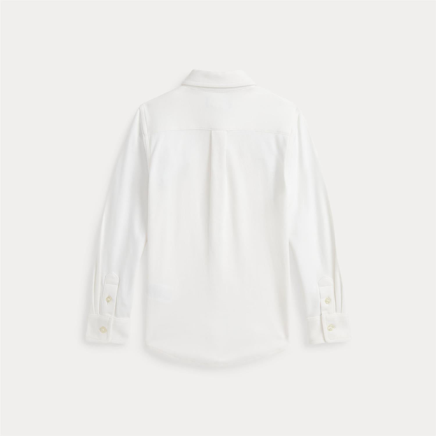 RALPH LAUREN 8-16År Cotton Interlock Shirt,Teens Krem