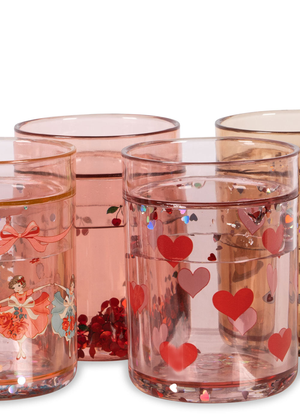 KONGES SLØJD 4pk Glitter Cups Rosa Mix