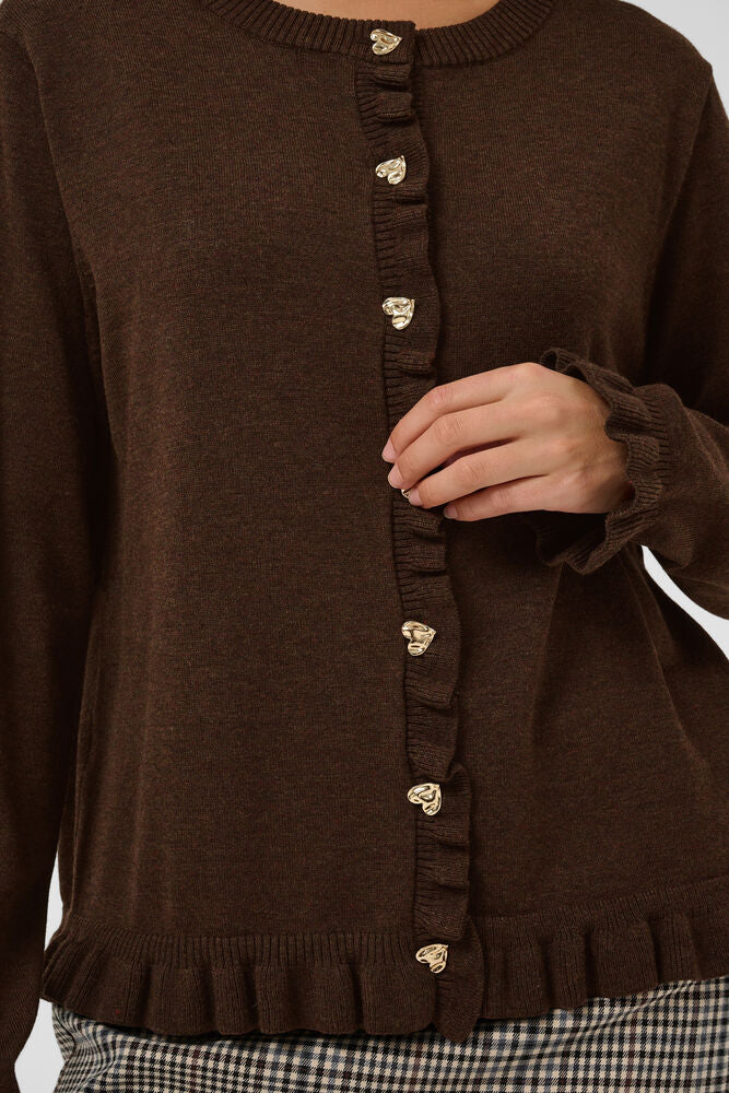 CULTURE Annemarie Frill Cardigan Brun