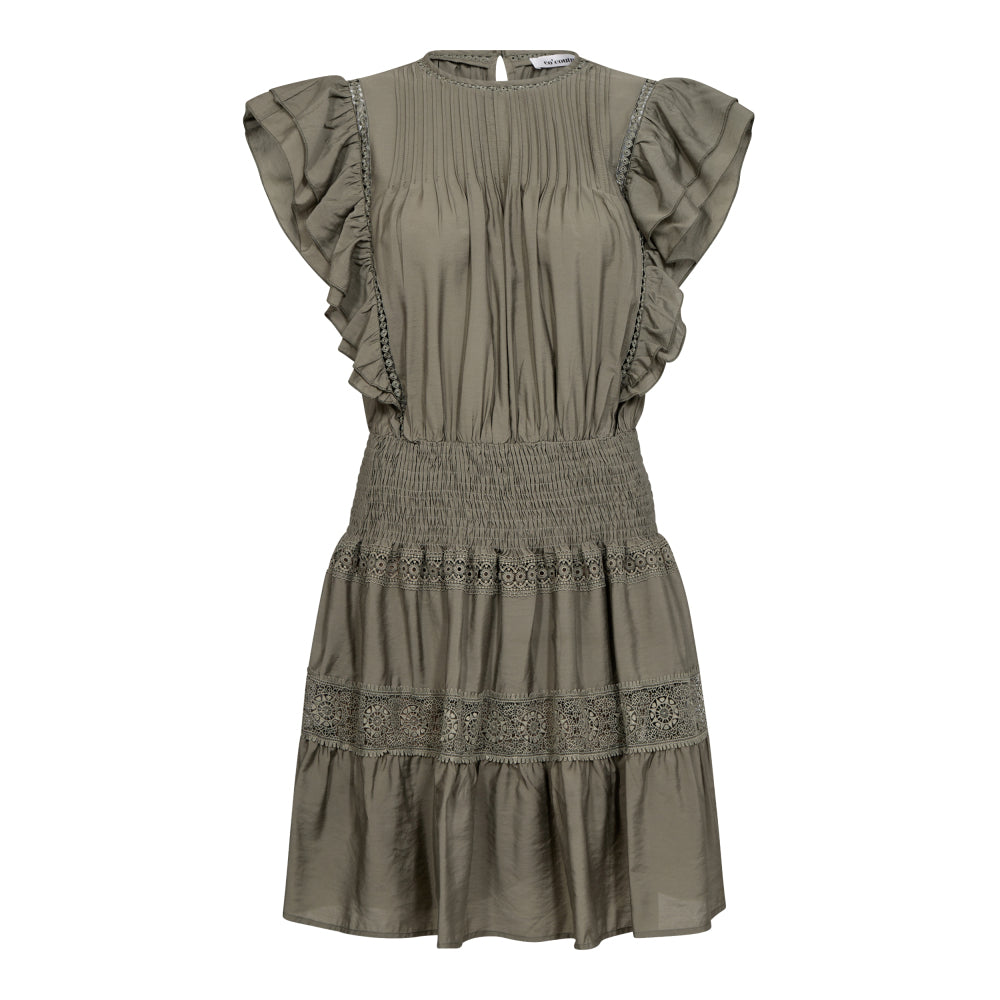 CO´ COUTURE Callum Frill Pintuck Dress
